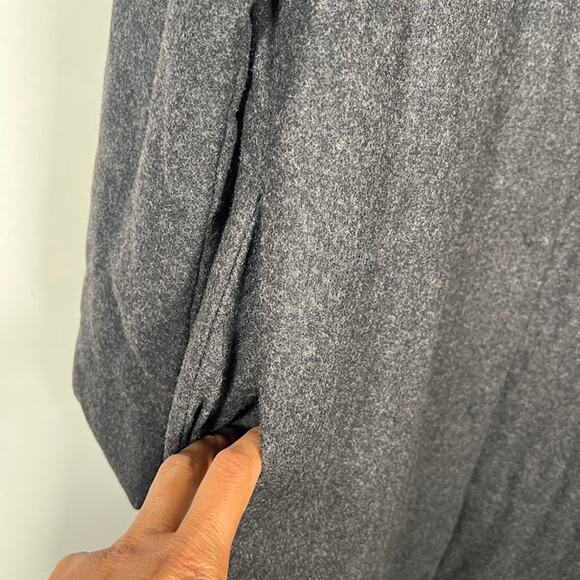 Club Monaco Women's Wool Long Over Coat S Charcoal Gray Snap Button Winter - Picture 6 of 8